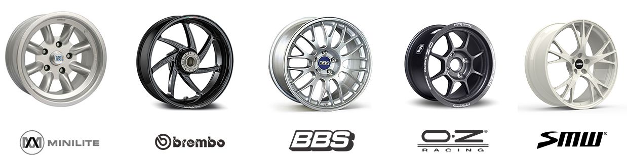 Magnesium wheels producers Minilite, Brembo, BBS, OZ, SMW